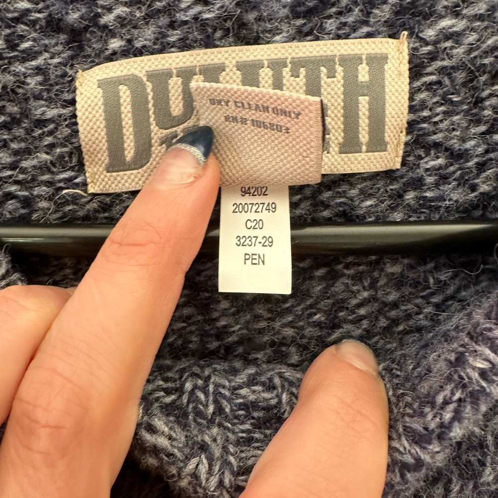 Duluth Trading Co Men's Heathered Gray 100% Wool Crewneck Sweater Large - Picture 3 of 6